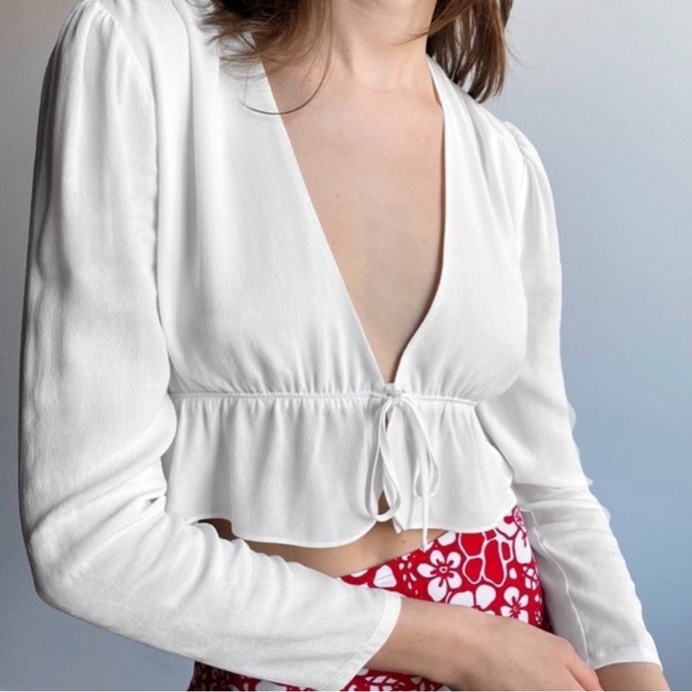Aritzia / Sunday Best Elegant White Women's Blouse